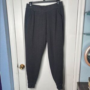 Eddie Bauer Large Tall Gray Jogger Sweatpants Fleece Lined Ladies Dark Gray T L